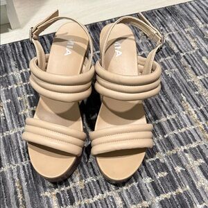 MIA Women's Cream Strappy Sandals